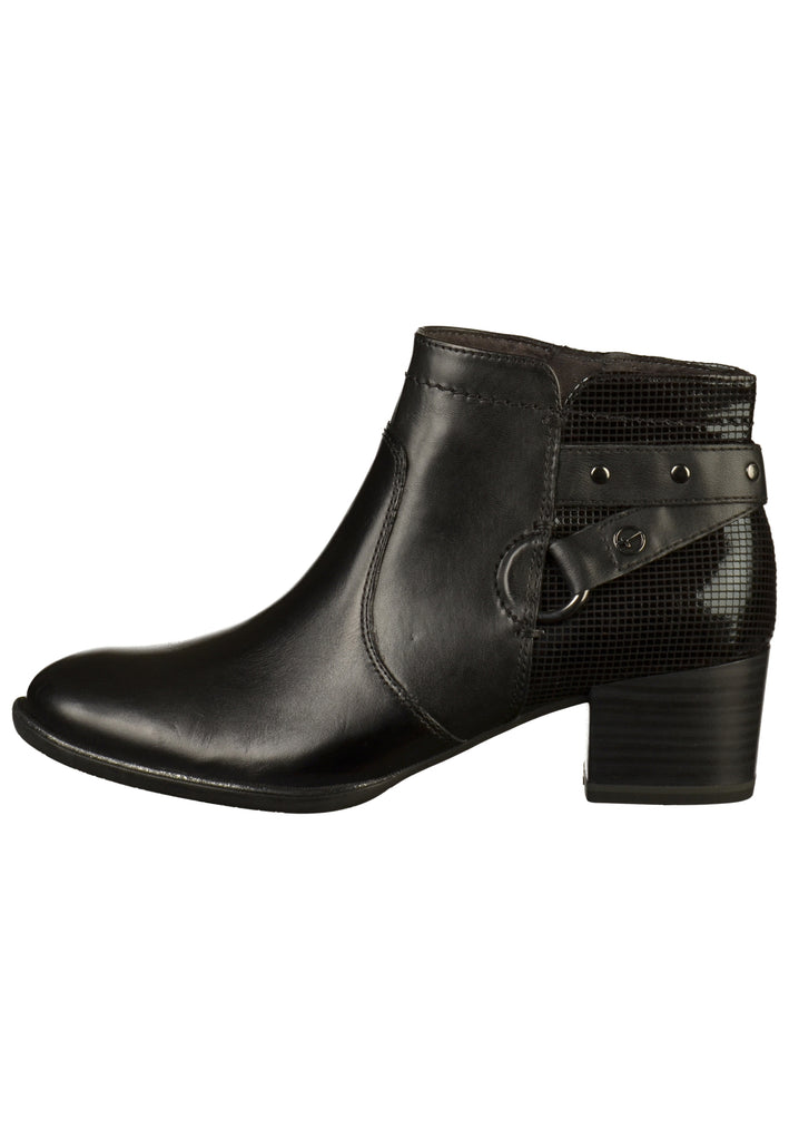 Tamaris Stiefelette Leder/Textil Schwarz - surf4shoes