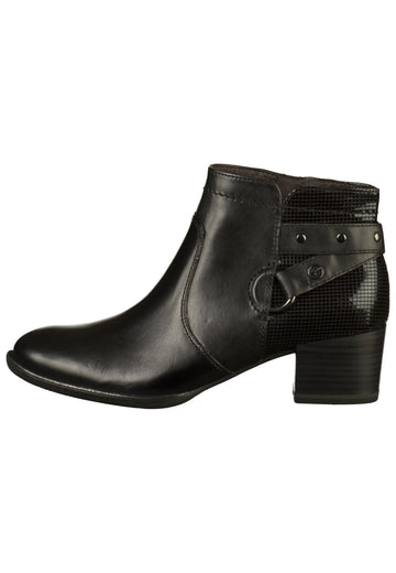 Tamaris Stiefelette Leder/Textil Schwarz - surf4shoes