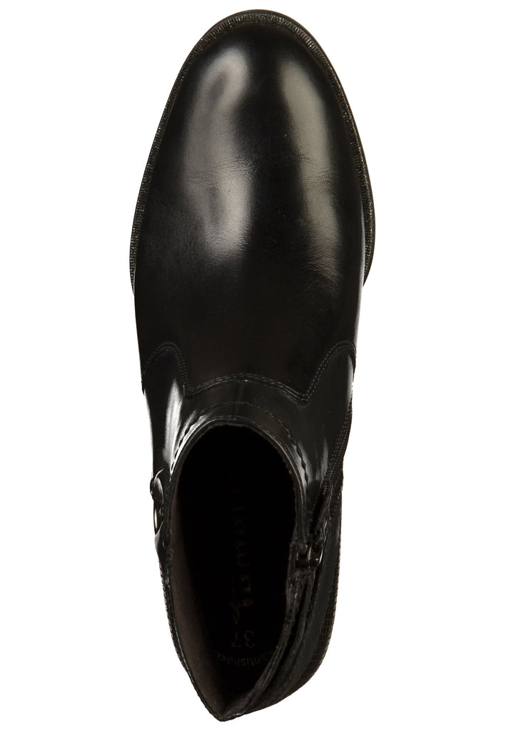 Tamaris Stiefelette Leder/Textil Schwarz - surf4shoes