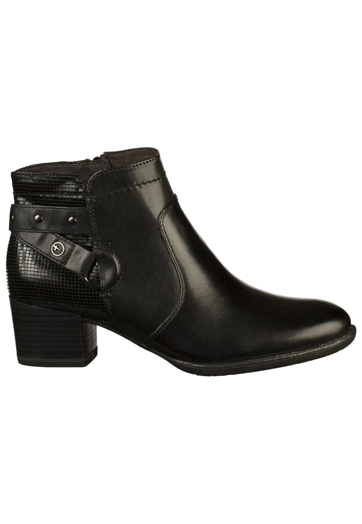 Tamaris Stiefelette Leder/Textil Schwarz - surf4shoes