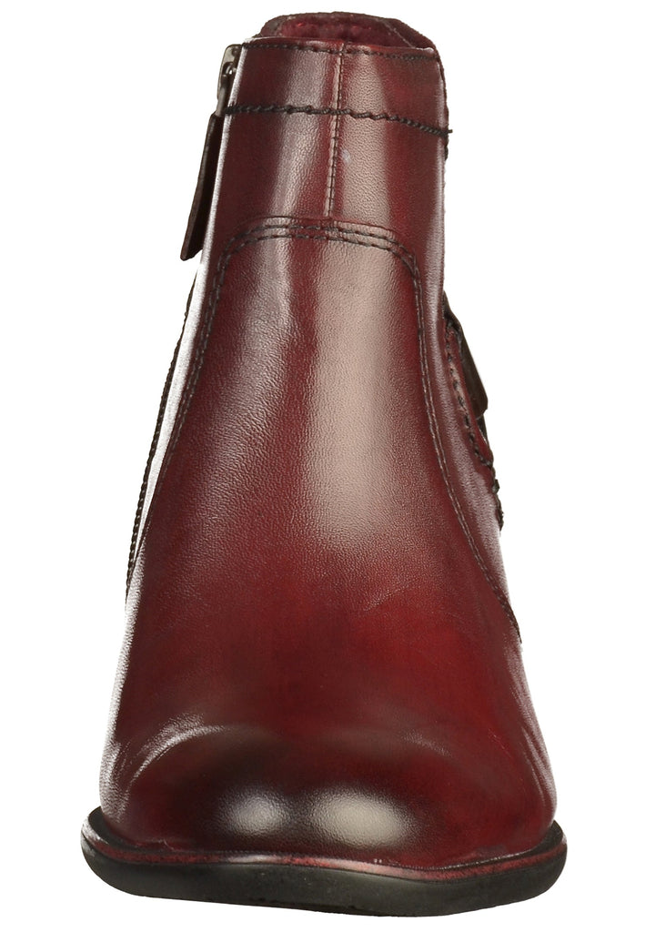 Tamaris Stiefelette Leder/Textil Bordeaux - surf4shoes