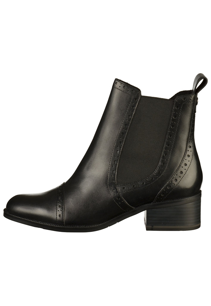 Tamaris Stiefelette Leder Schwarz - surf4shoes