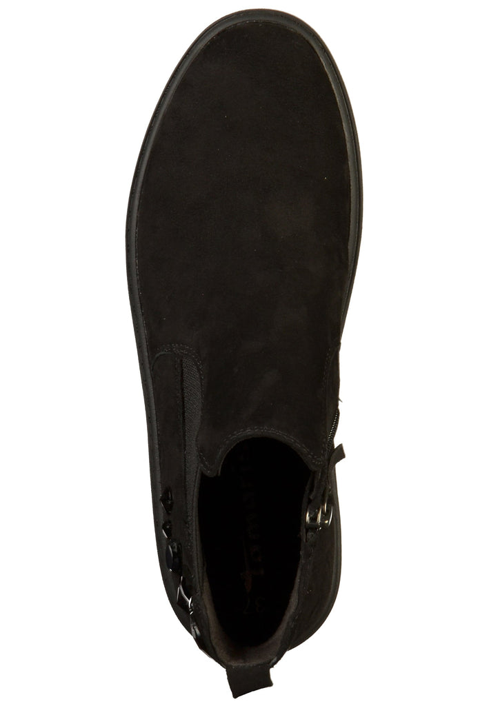 Tamaris Stiefelette Leder Schwarz - surf4shoes