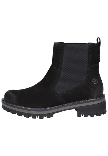 Tamaris Stiefelette Leder Schwarz - surf4shoes