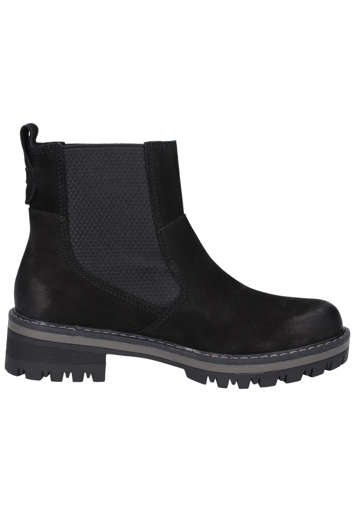 Tamaris Stiefelette Leder Schwarz - surf4shoes