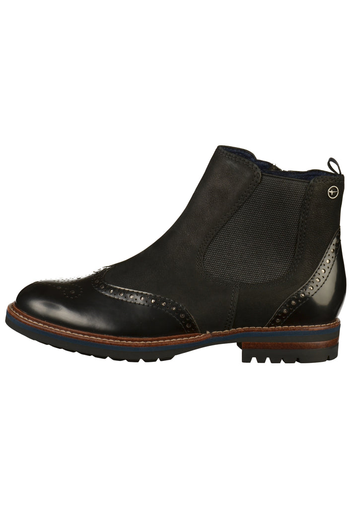 Tamaris Stiefelette Leder/Textil Schwarz - surf4shoes