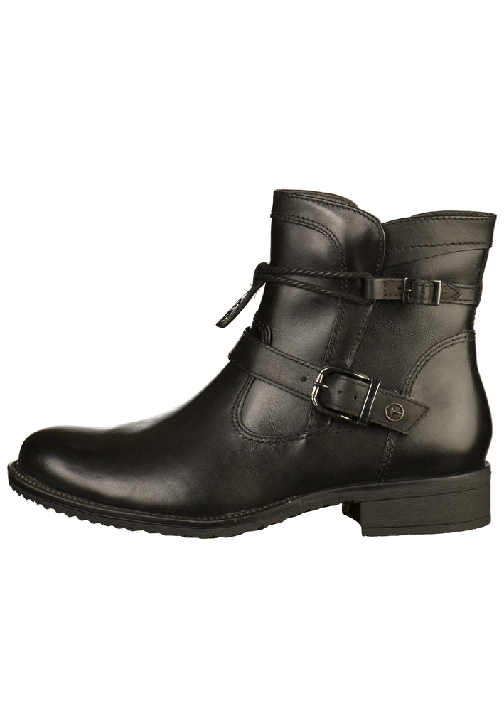 Tamaris Stiefelette Leder Schwarz - surf4shoes