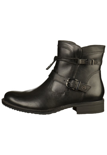 Tamaris Stiefelette Leder Schwarz - surf4shoes