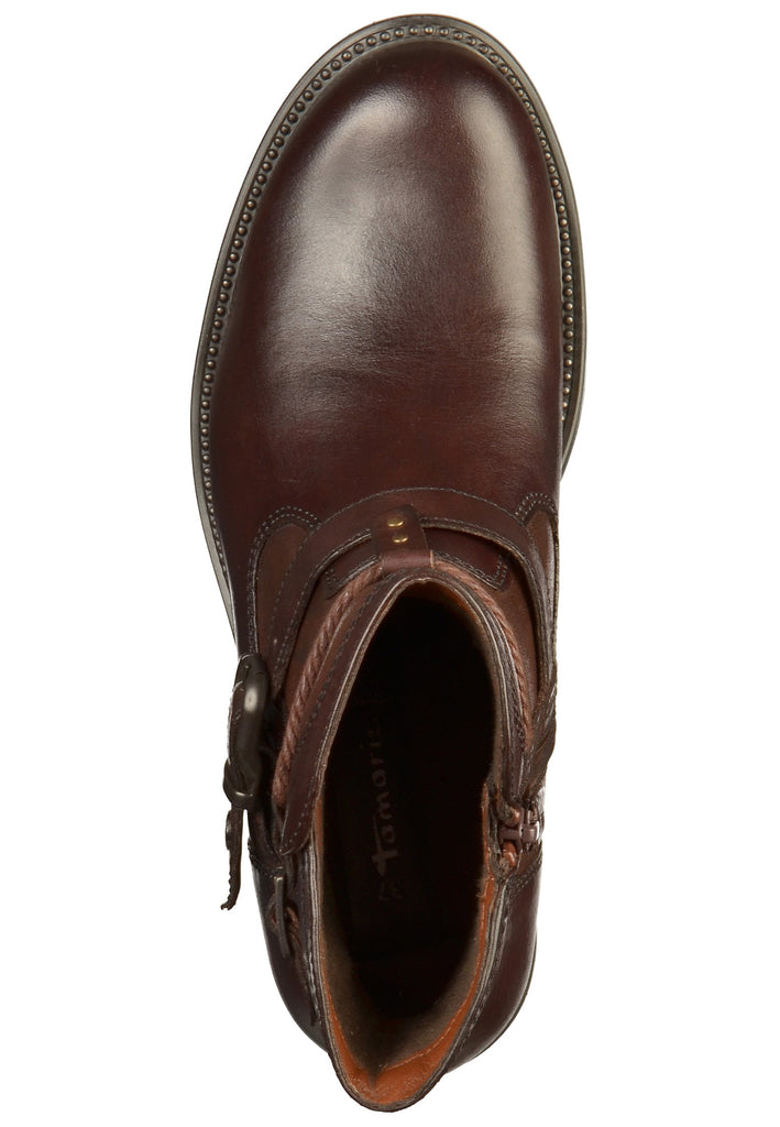 Tamaris Stiefelette Leder Mocca - surf4shoes
