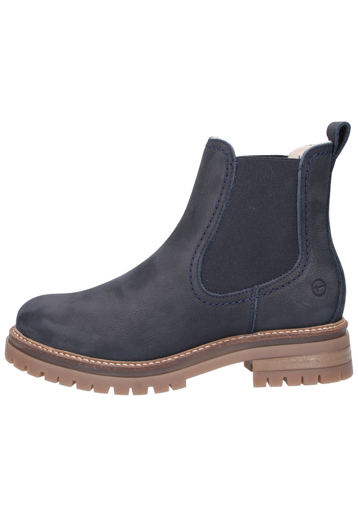 Tamaris Stiefelette Leder Navy - surf4shoes