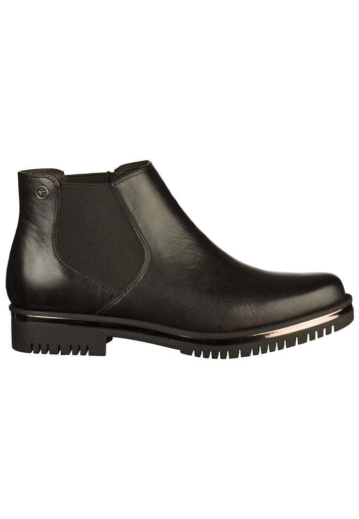 Tamaris Stiefelette Leder Schwarz - surf4shoes