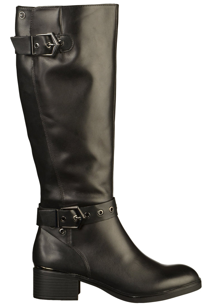 Tamaris Stiefel Leder Schwarz - surf4shoes