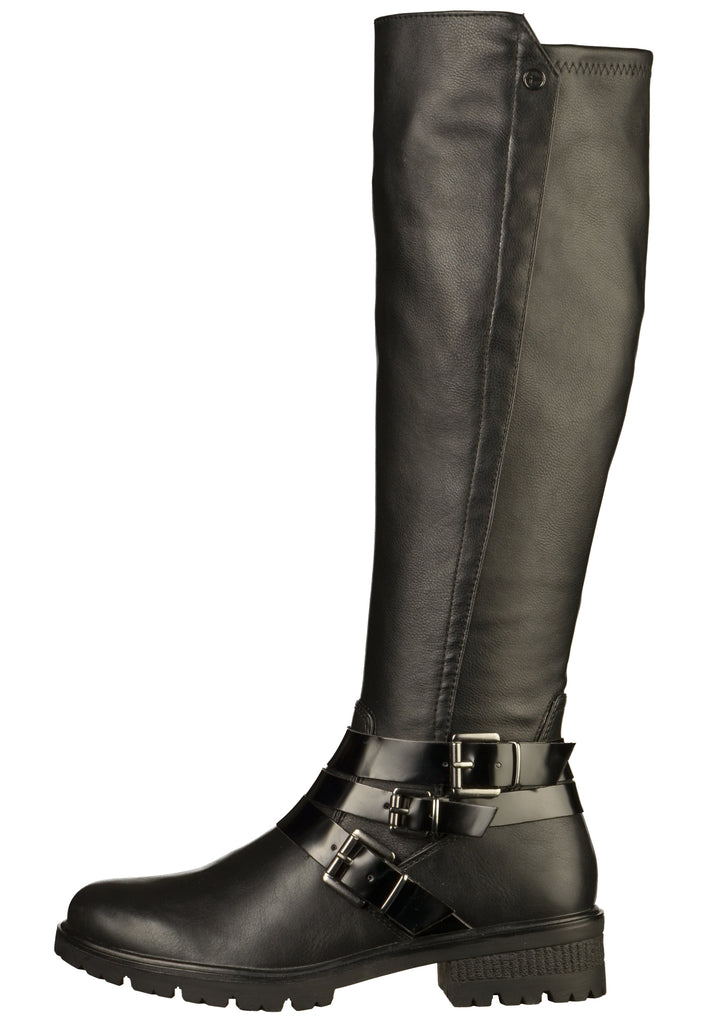 Tamaris Stiefel Lederimitat Schwarz - surf4shoes