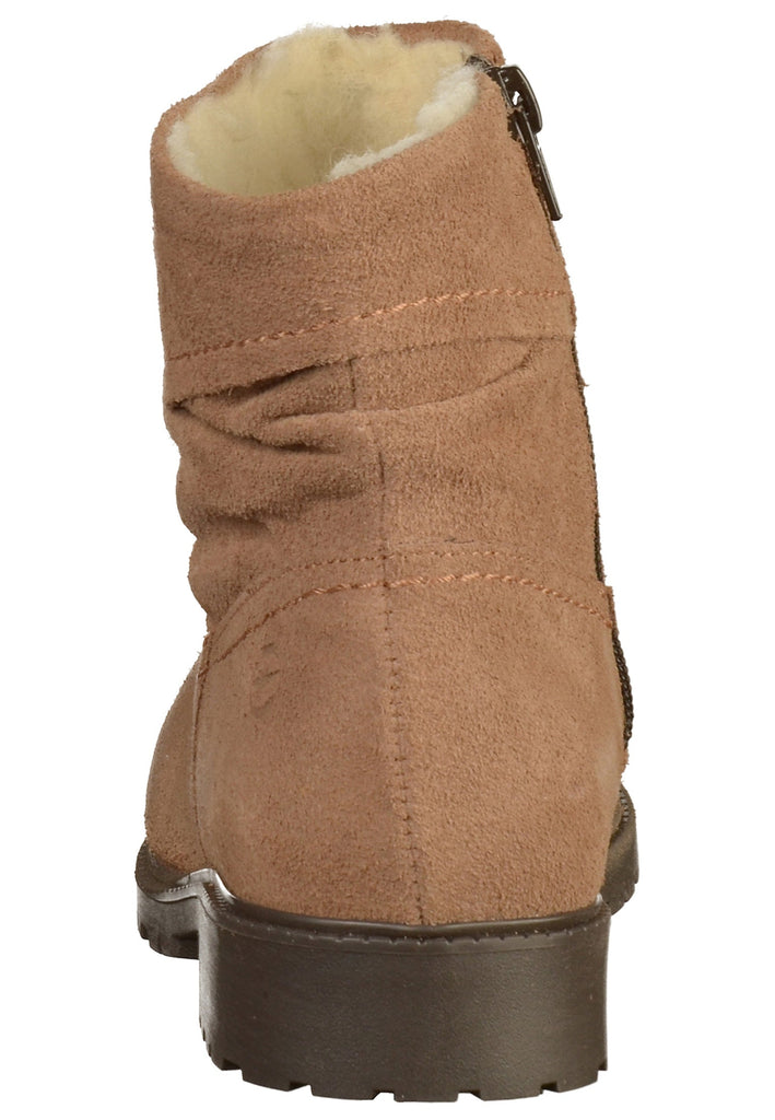 Tamaris Stiefelette Leder Taupe - surf4shoes