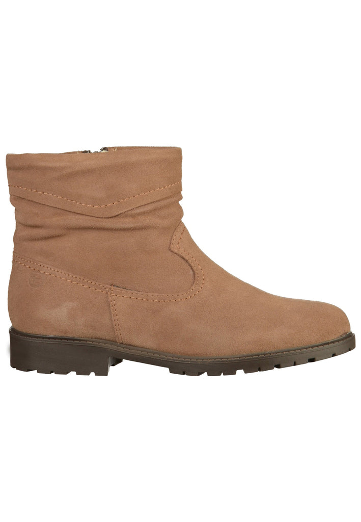 Tamaris Stiefelette Leder Taupe - surf4shoes