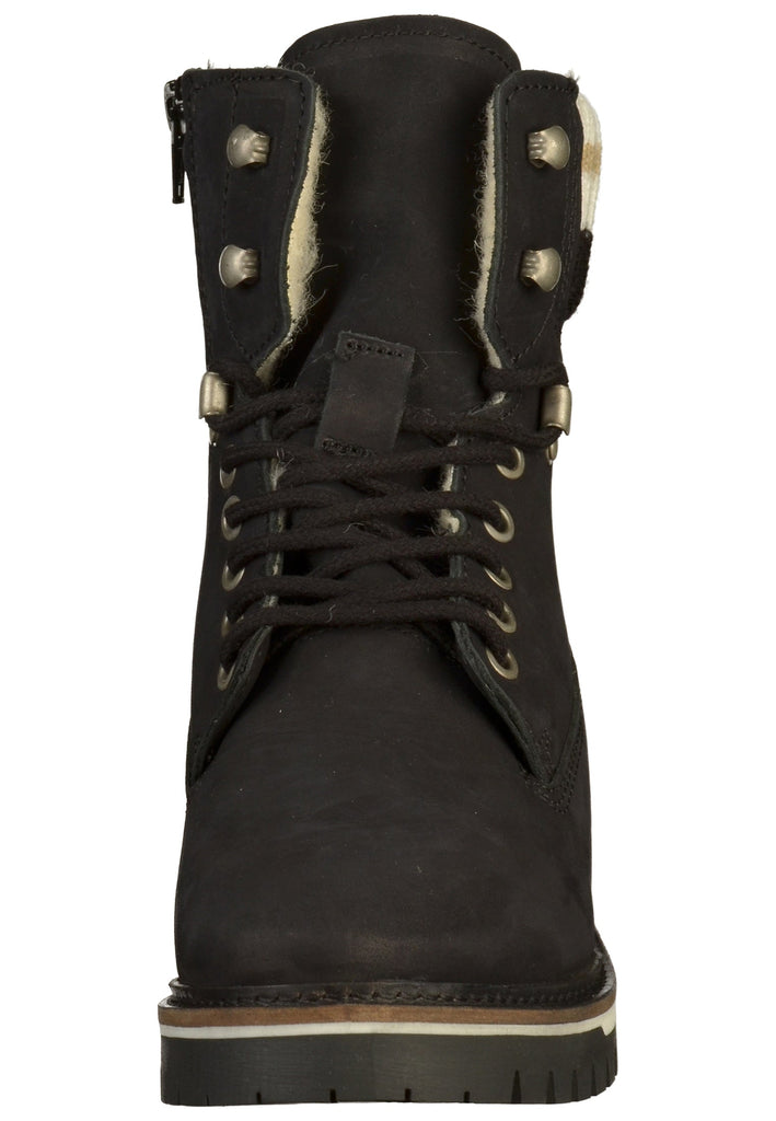 Tamaris Stiefelette Nubukleder Schwarz - surf4shoes
