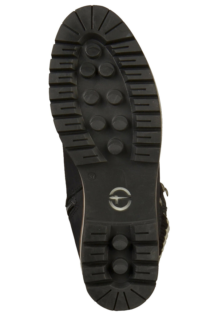 Tamaris Stiefelette Nubukleder Schwarz - surf4shoes