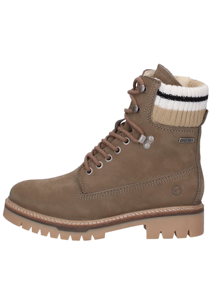 Tamaris Stiefelette Nubukleder Taupe - surf4shoes