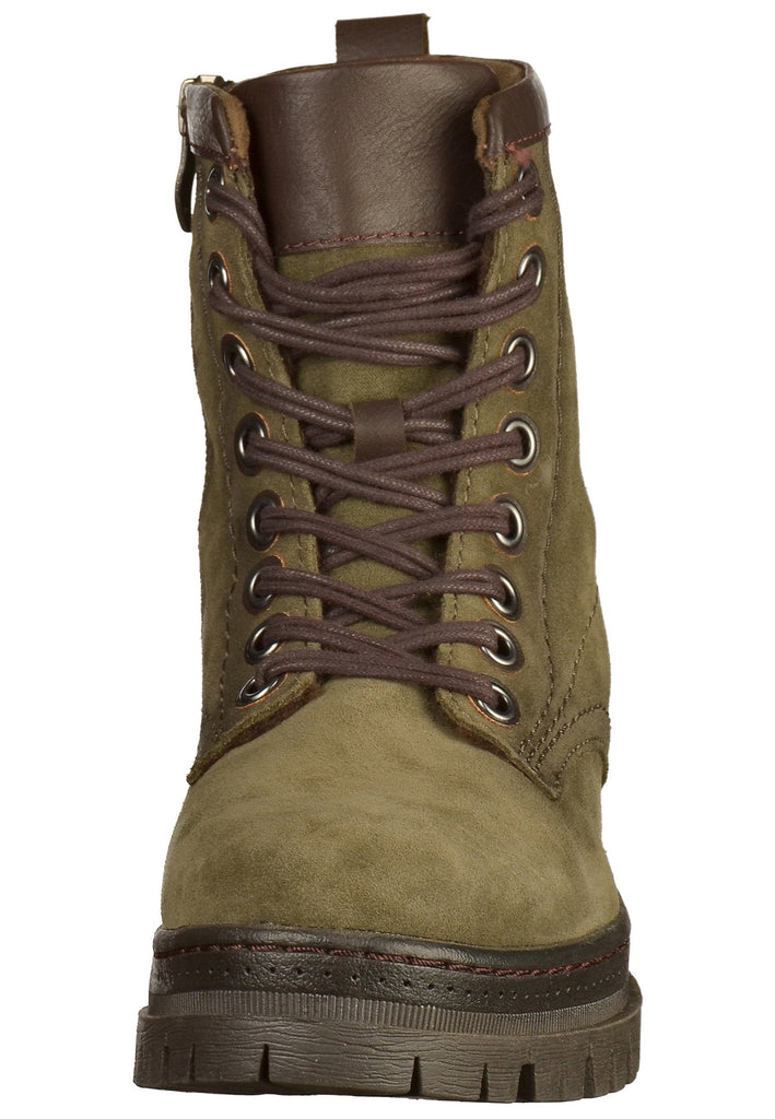 Tamaris Stiefelette Leder/Textil Oliv - surf4shoes