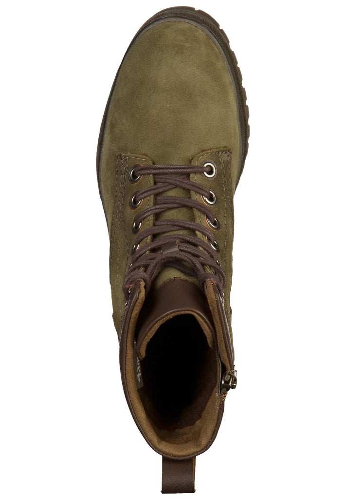 Tamaris Stiefelette Leder/Textil Oliv - surf4shoes