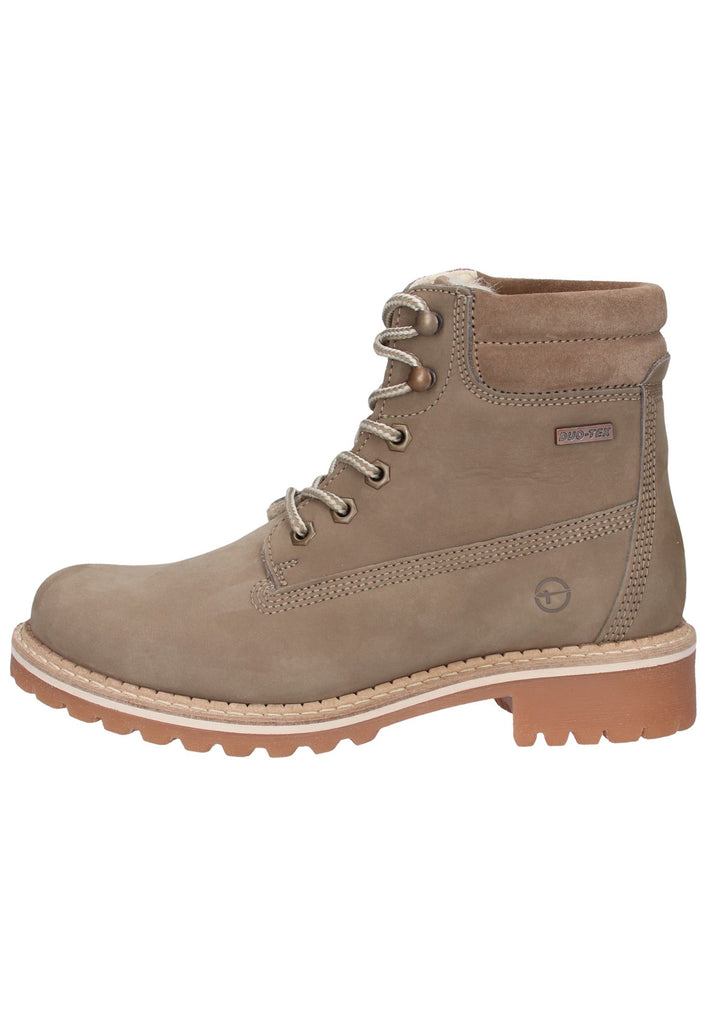 Tamaris Stiefelette Nubukleder Taupe - surf4shoes