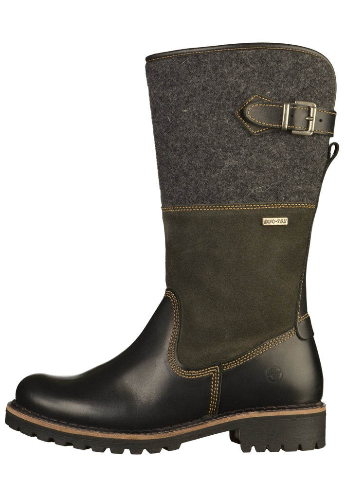 Tamaris Stiefel Leder/Textil Schwarz - surf4shoes