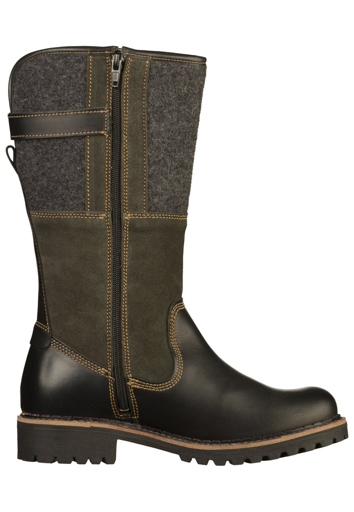 Tamaris Stiefel Leder/Textil Schwarz - surf4shoes