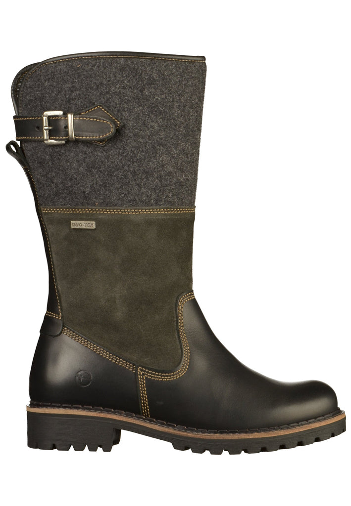 Tamaris Stiefel Leder/Textil Schwarz - surf4shoes