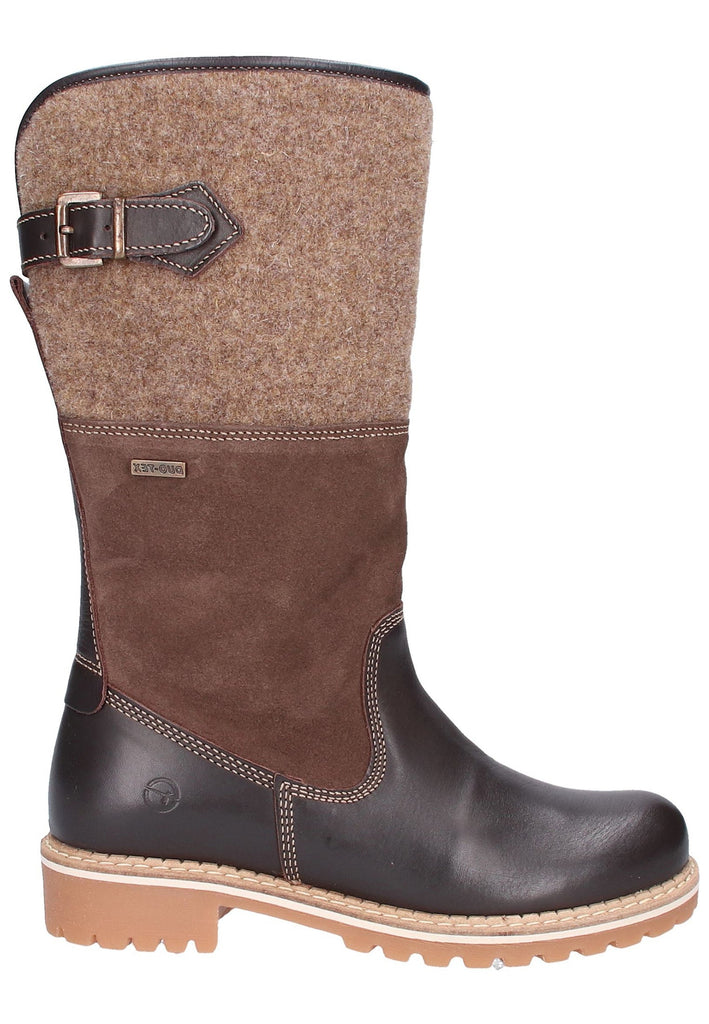 Tamaris Stiefel Leder/Textil Braun - surf4shoes