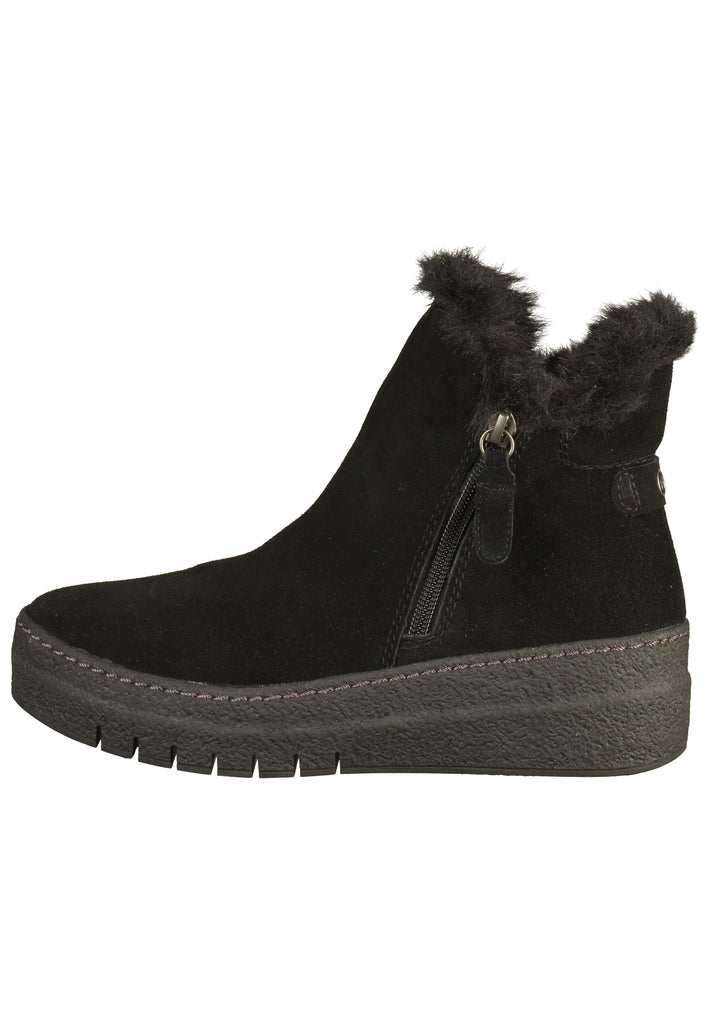 Tamaris Stiefelette Leder Schwarz - surf4shoes