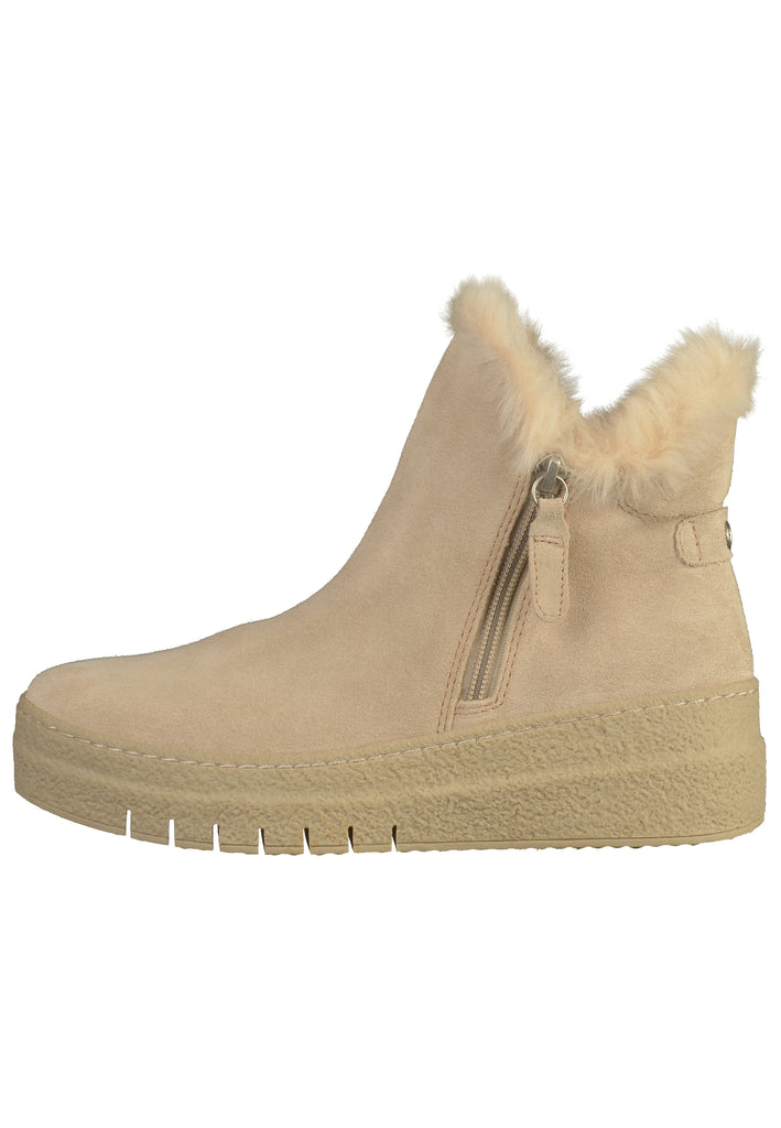 Tamaris Stiefelette Leder Beige - surf4shoes