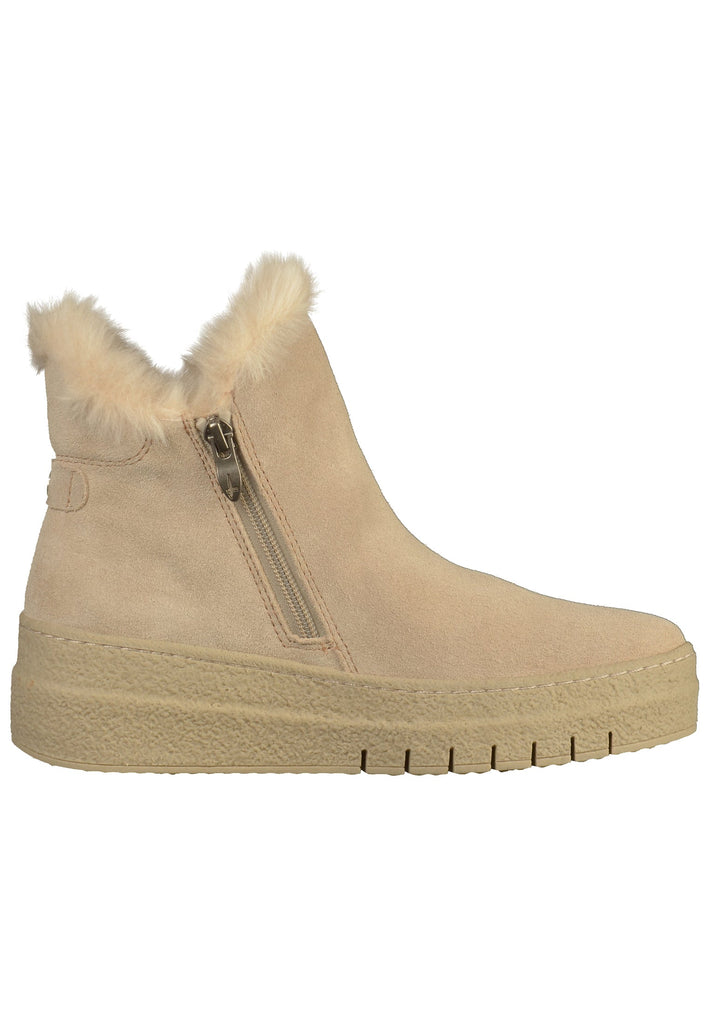 Tamaris Stiefelette Leder Beige - surf4shoes