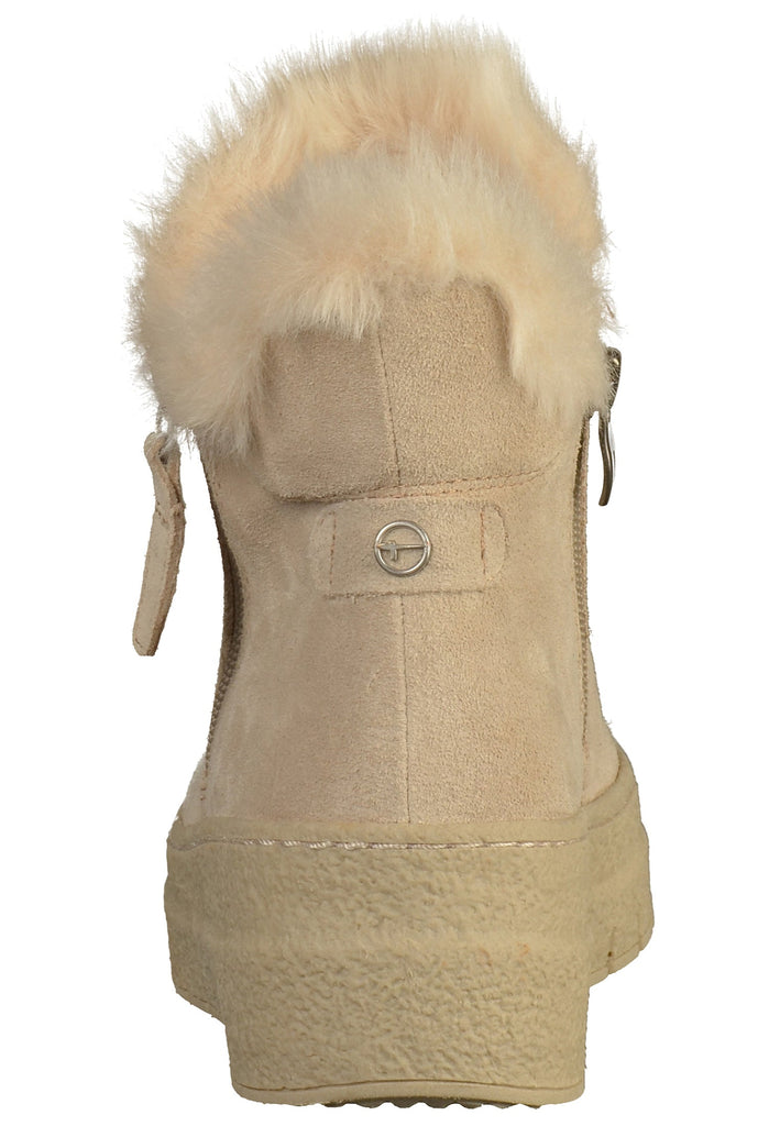 Tamaris Stiefelette Leder Beige - surf4shoes