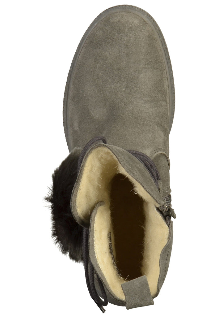 Tamaris Stiefelette Veloursleder Graphit - surf4shoes