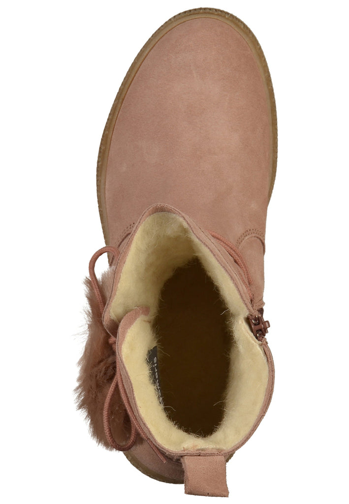 Tamaris Stiefelette Veloursleder Rosa - surf4shoes