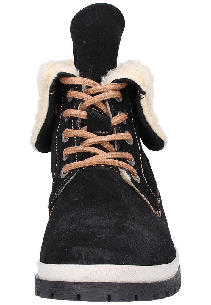 Tamaris Stiefelette Nubukleder Schwarz - surf4shoes