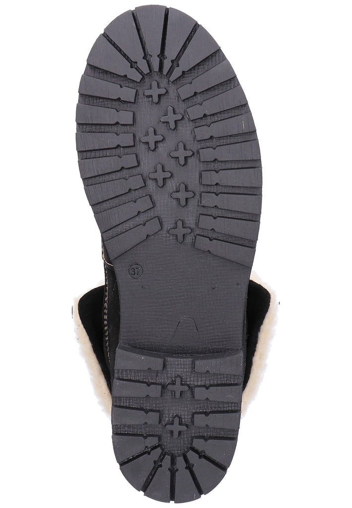 Tamaris Stiefelette Nubukleder Schwarz - surf4shoes