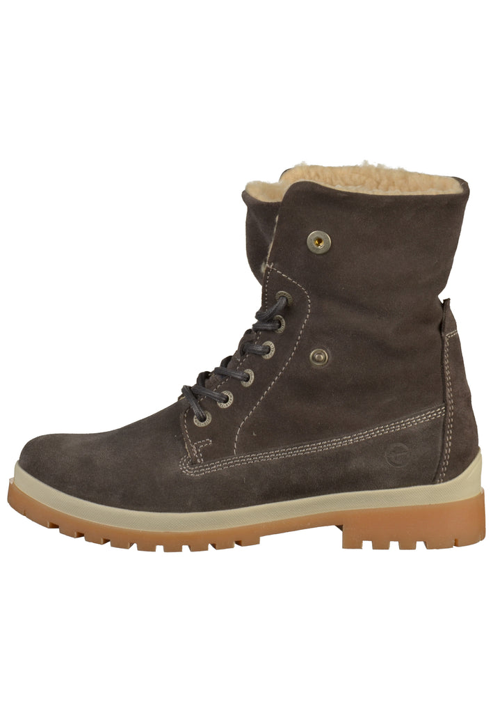 Tamaris Stiefelette Nubukleder Dunkelgrau - surf4shoes