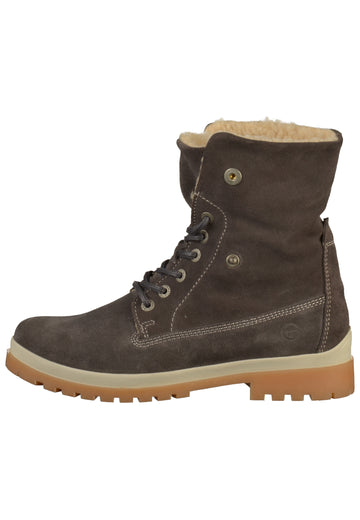 Tamaris Stiefelette Nubukleder Dunkelgrau - surf4shoes