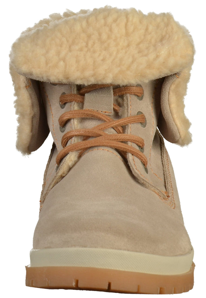 Tamaris Stiefelette Nubukleder Beige - surf4shoes