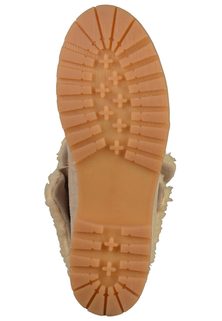 Tamaris Stiefelette Nubukleder Beige - surf4shoes