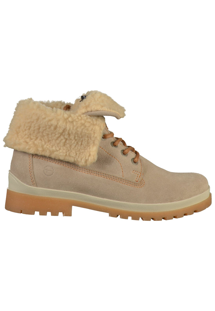 Tamaris Stiefelette Nubukleder Beige - surf4shoes