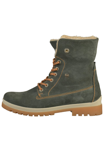 Tamaris Stiefelette Nubukleder Blau - surf4shoes