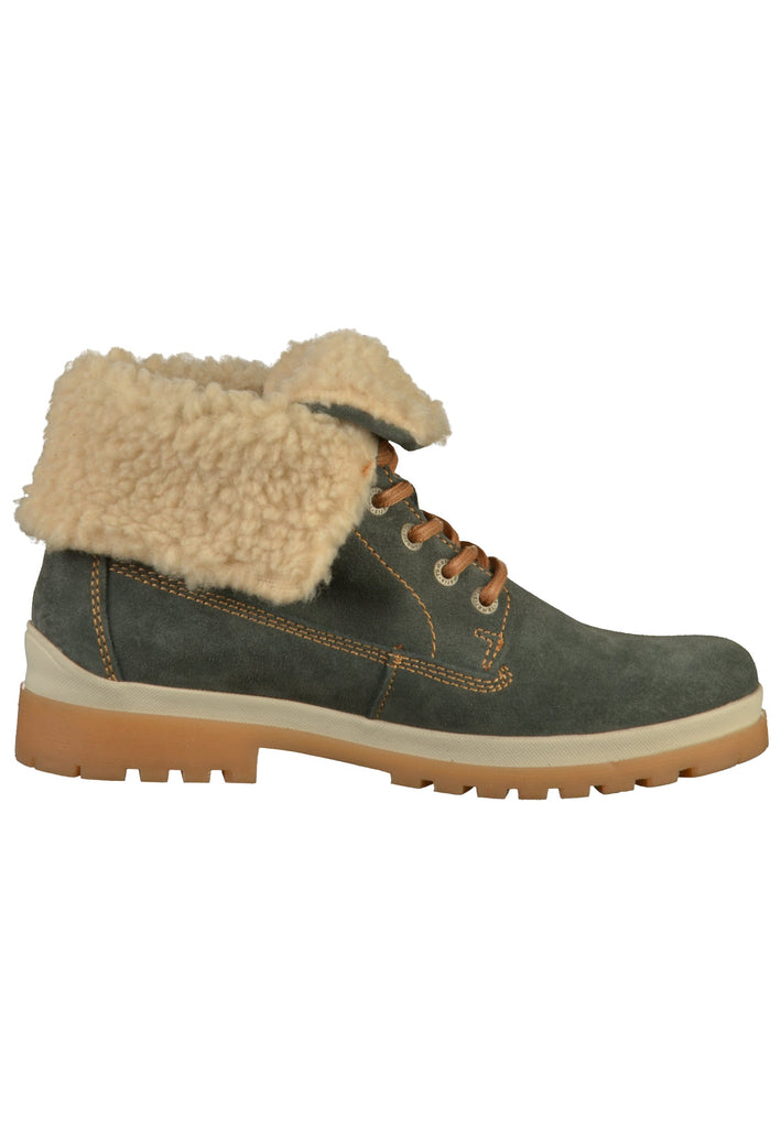 Tamaris Stiefelette Nubukleder Blau - surf4shoes