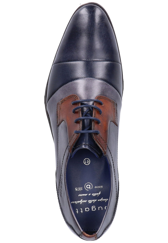 Bugatti Businessschuhe Glattleder Dunkelblau - surf4shoes