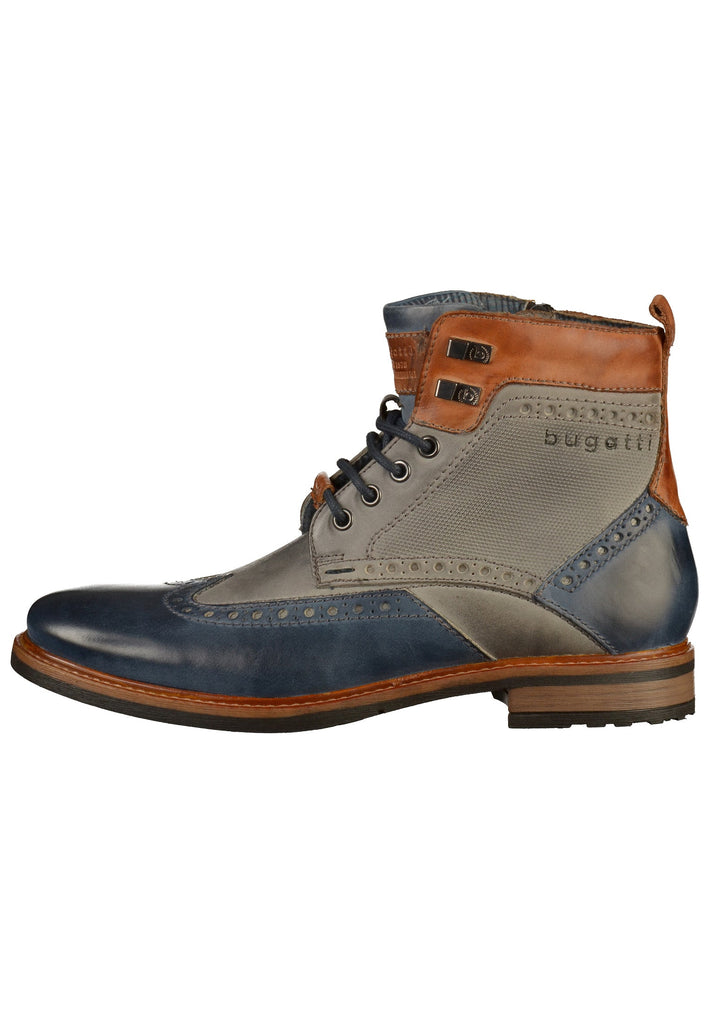 Bugatti Stiefelette Glattleder Dunkelblau - surf4shoes