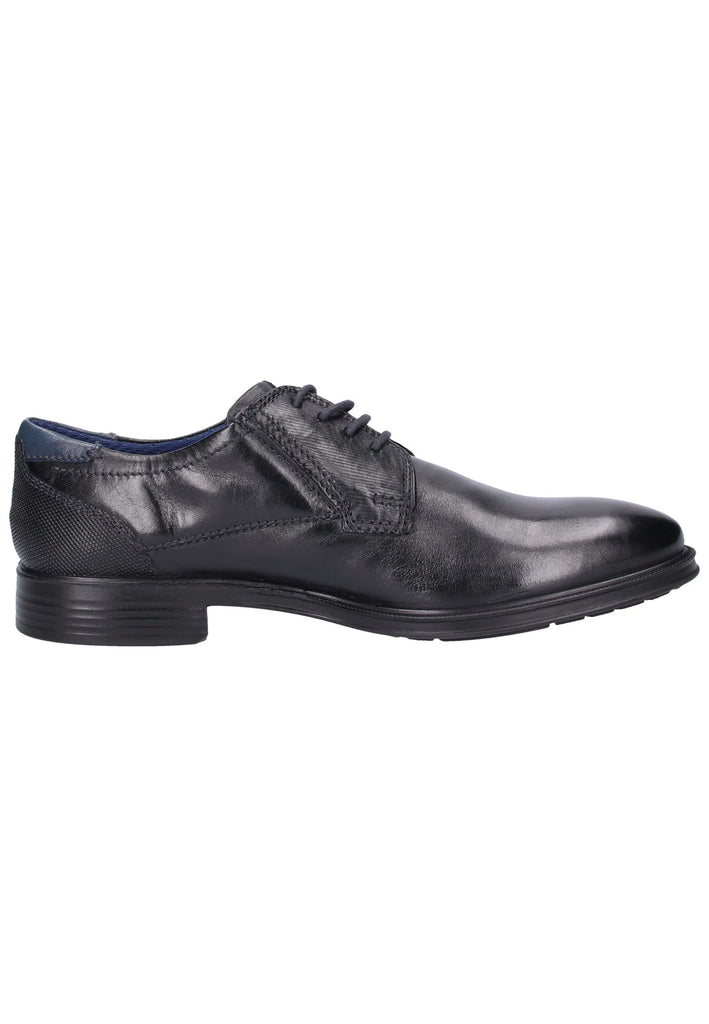 Bugatti Businessschuhe Leder Schwarz/Dunkelblau - surf4shoes