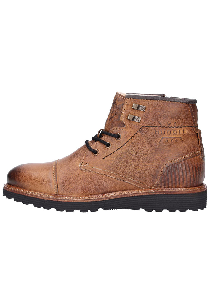 Bugatti Stiefelette Glattleder Cognac - surf4shoes