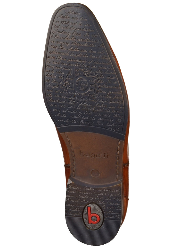 Bugatti Businessschuhe Leder Cognac - surf4shoes
