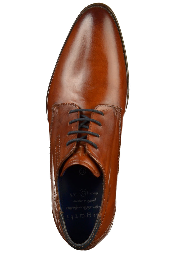 Bugatti Businessschuhe Glattleder Cognac - surf4shoes